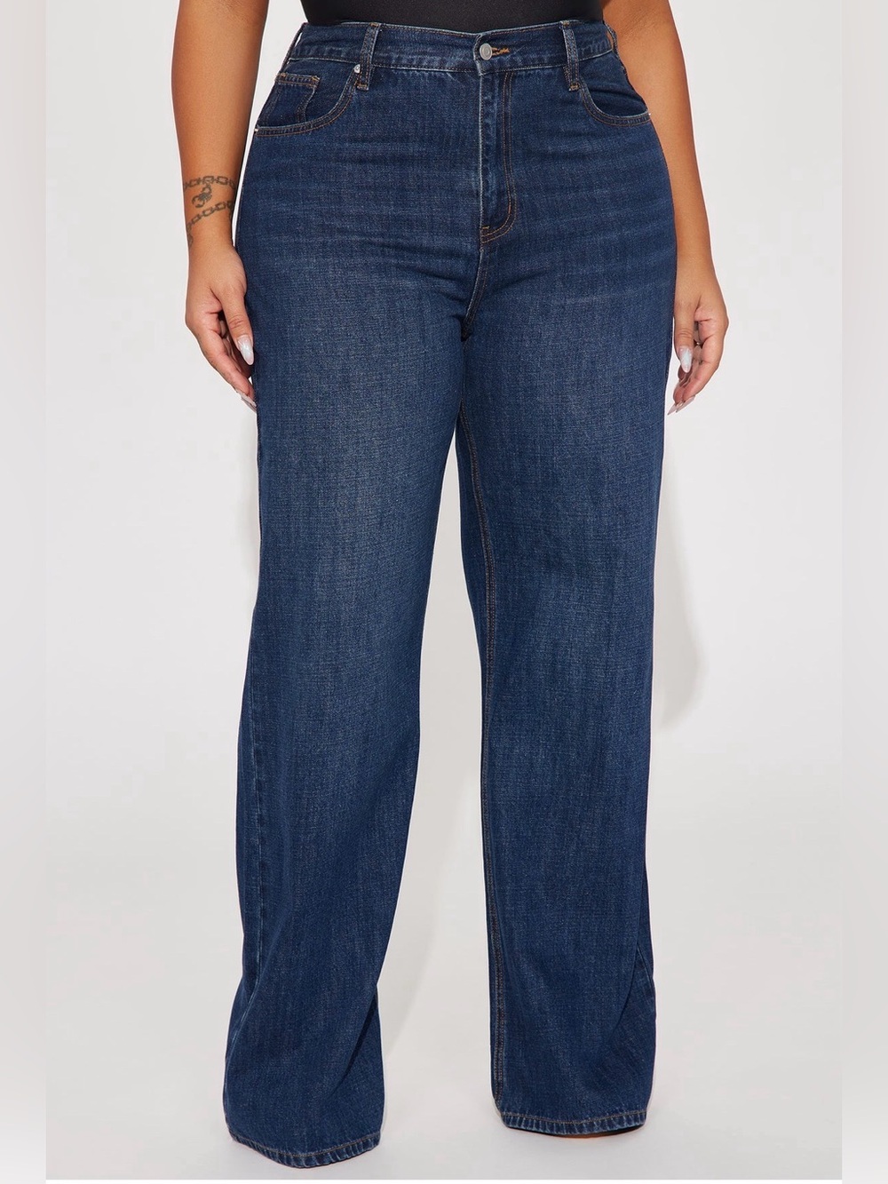 See What I Mean Wide Leg Jeans - Dark
Wash 100% Cotton - size 15